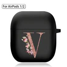 Earphone Case For Airpods (1st / 2nd / 3/4rd Generation) / Airpods Pro /Pro 2 Printed Gold Letters Soft Silicone Wireless BT Headphones Charging Box Protective Cover