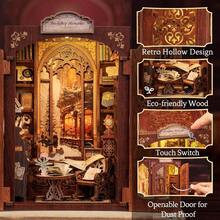 Book Nook Kit - Miniature House Dollhouse Kit Adult And Teens, Booknook Bookshelf Decor Alley Model Build With LED Light, Gifts Family And Friends Bookshop Memories - 標準 - 查看 7