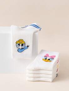 Disney 10/5 Đôi tất trẻ em họa tiết Mickey Minnie dễ thương, tất dài đến bắp chân cho bé gái, tất hoạt hình Hàn Quốc cho bé trai mùa xuân/thu, tất trẻ sơ sinh, tất - Nhiều màu - Xem 5