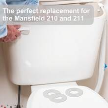 3pcs Toilet Flush Valve Seal, Compatible Rubber Sealing Washer Ring, Universal Replacement Part For Toilet Tank Repair (White) Bathroom Bathroom Accessories Bathroom Tools - White - View 6