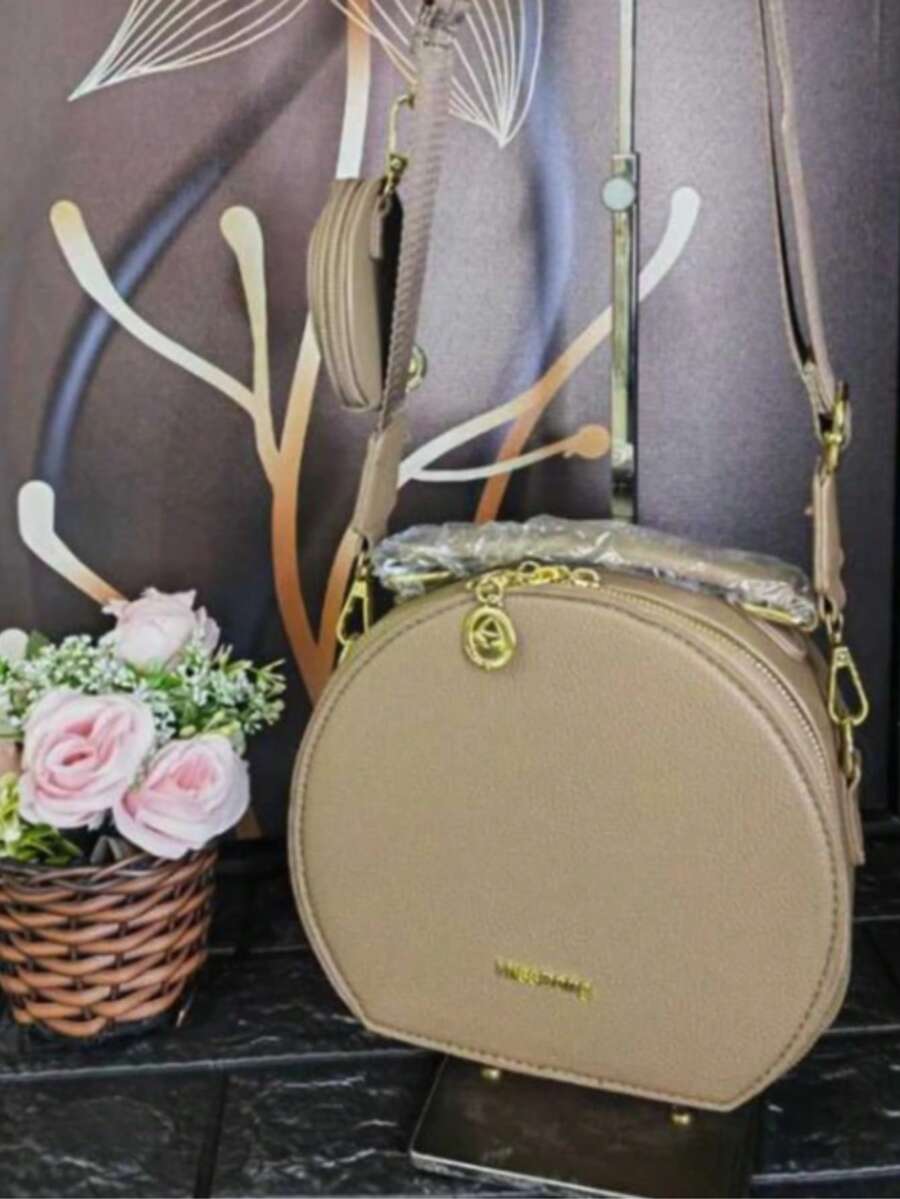 ASALOOG ROUND HANDBAG AND CASUAL CROSSBODY BAG DC-72 (D.KHAKI) - Khaki - View 1