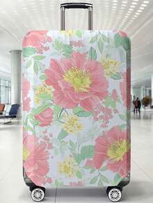 Capac compartiment bagaje cu model floral, 18-32 inch, capac flexibil pentru compartiment bagaje, potrivit pentru capacul compartimentului bagaje de 18-32 inch, protector anti-zgârieturi, protector compartiment bagaje, capac protector pentru compartiment bagaje, capac de protecție, capac anti-praf, husă de praf pentru valiză, accesorii de călătorie, înapoi la școală, rechizite școlare, magazin, înapoi la școală, sală de clasă, coajă