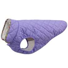 Metglad 冬季保暖狗狗夹克，寒冷天气宠物夹克，狗狗雪地夹克，配有绗缝柔软狗狗衬垫外套。适用于大型、中型和小型犬种 - 淡紫色 - 查看 17