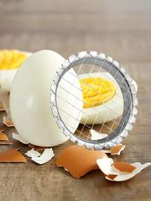 1pc Egg Slicer,Salad Tools,Egg Chopper,Potato Cutter,Stainless Steel Egg Chopper, Manual Hard Boiled Egg Dicer, Wire Potato & Carrot Salad Chopper Grid/Slicer,Hard Boiled Egg Slicers,Fruit Cube Slicer - Silver - View 2