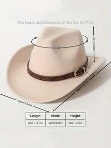 A Classic Cowboy Hat For Both Men And Women, Paired With A Brown Belt And A Silver-Black Bull Logo, And A Metal Buckle, Is An Adjustable Outdoor Performance Hat Suitable For Both Men And Women. It Is Perfect For Casual Daily Wear, Outdoor Activities, Horseback Riding, Party Stage Performances, And Western Cowboy Gatherings