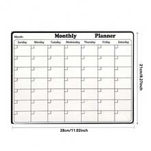 Stilvoller magnetischer Trocken-Löschen Kalender - vielseitiger Monatsplaner für den Kühlschrank - einfache Küchenorganisation und Dekoration