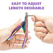 Yaya Acrylic False Nail With Magnets, Nail Tip Cutter With Length Measurement, 15Pcs Magnets () - Cầu vồng - Xem 11