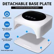 UV LED Nail Lamp, Nail Dryer, Gel Nail Lamp, Rechargeable Nail Lamp With Timer, UV Gel Nail Lamp, Auto Sensor, Professional Portable Nail Curing Light - White, Christmas Gift, Valentine's Day Gift, Halloween Gift - 查看 5