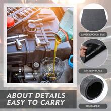 - Alfombrilla de cochera gris de 29x 36 pulgadas, para cochera debajo del coche, capa trasera de goma, absorbente de aceite, para motocicleta, protege los accesorios de derrames, goteos - Gris - Ver 4