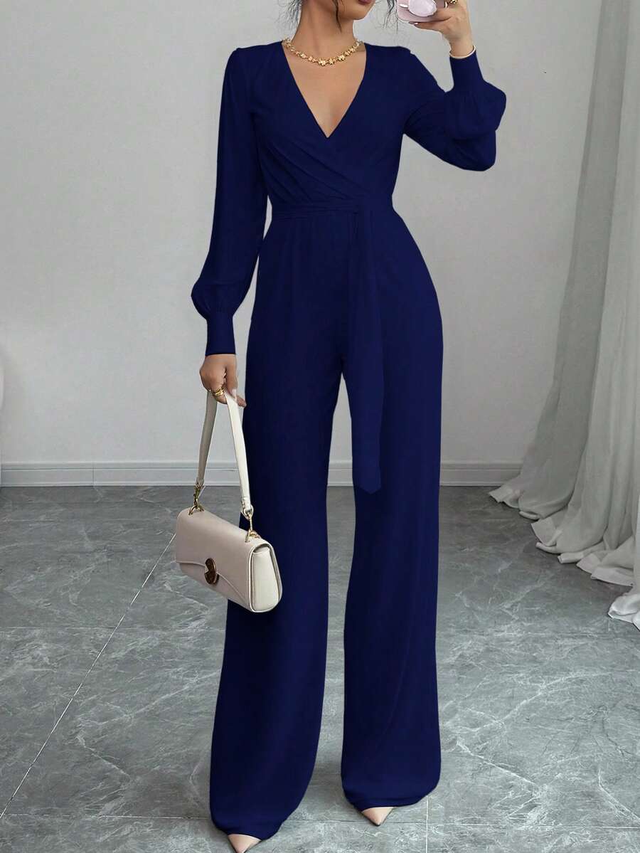 Women Jumpsuits - Navy Blue - View 1