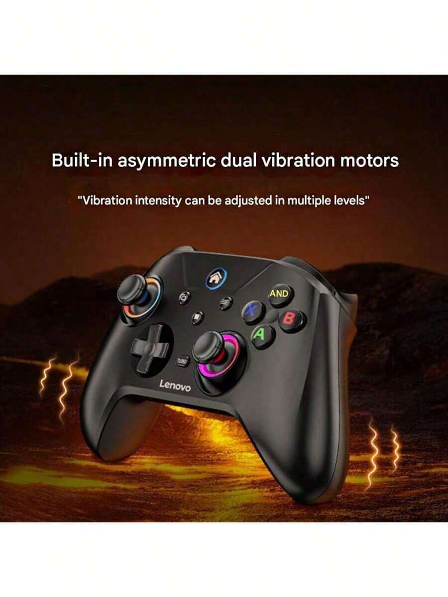 Lenovo S02 Multi-Mode Wireless Controller With Macro Programming For Customizable Combos, 6-Axis Somatosensory Precision Mapping, Adaptive Grip, Long-Lasting Battery Life, Classic Black - Classic Black - View 1