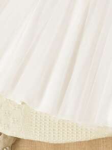 Vihyde Set da 2 pezzi di top a maniche lunghe in velluto nero e oro con fondo svasato e gonna a doppio strato in tulle per ragazze pre-adolescenti