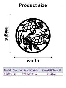 1pc Fashionable Metal Sea Turtle Wall Art - Coastal Home Decor, Suitable For Beach Themed Bedroom And Ocean Enthusiasts - Ideal Holiday Gift, Sea Turtle Decoration