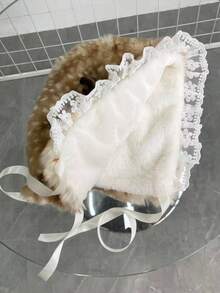 1 chiếc bịt tai bằng vải nhung giả ren dễ thương hình sừng hươu, bịt tai dày ấm áp thời trang thu đông cho bé gái dễ thương, dùng để mặc hàng ngày - Nhiều màu - Xem 8