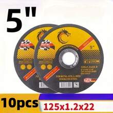 5pcs/10pcs/20pcs/50pcs 5 Inch/125mm Stainless Steel Cutting Discs, 22mm Arbor Hole, 1.2mm Thickness, Metal Grinding Wheels - Black - View 3