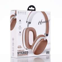 Wireless Headphones, Adjustable & Comfortable Headphones,Bluetooth 5.3 Headband - 珊瑚橙 - 查看 5