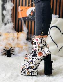 Women Ankle Boots & Booties - Black and White - View 1