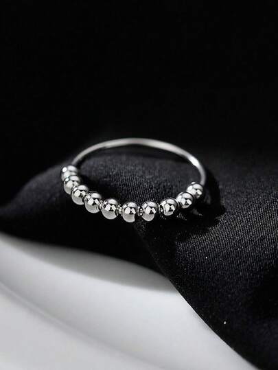 1pc Minimalist Fashion S925 Pure Silver Ring, Anti-anxiety & Creative Ring Suitable For Women As Jewelry Gift