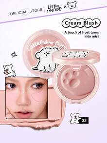 Little Ondine Cream Blush 02, Natural Dewy Makeup Effect, Easy To Blend, Non-Cakey, Hydrating & Plump Texture, Long-Lasting, Multi-Purpose: Can Be Used On Cheeks, Lips, Eyes, Collaboration Edition, Exquisite Packaging, Perfect Gift Choice - 02 Pink - View 2