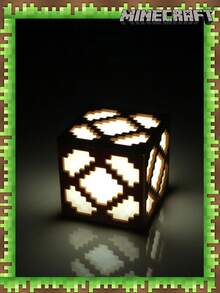 Minecraft 1 Stück Pixel-Stil Fluorit Spiellicht, Minecraft Redstone Modell Nachtlicht, LED stapelbares Cartoon-Licht, LED Nachtlicht, dekorative Umgebungsbeleuchtung, Schlafbegleiter Nachtlicht, wiederaufladbares Nachtlicht, kreative Bergbau-Lichtleuchte, modernes neues kreatives Licht, ideale Wahl für Dekoration, Heimkino, Raumdekoration, perfektes Geschenk, Weihnachtsgeschenk