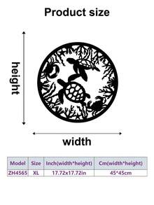 1pc Fashionable Metal Sea Turtle Wall Art - Coastal Home Decor, Suitable For Beach Themed Bedroom And Ocean Enthusiasts - Ideal Holiday Gift, Sea Turtle Decoration