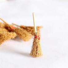Weihnachtsdekoration Miniatur Puppenhaus Mikro Mini Besen Ornament, kreatives Heimdekoration Accessoire