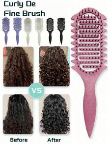 1pc Brand New Curl Brush, Curl Brush, Curl Brush With Special Design, Curl Defining Styling Brush, Designed For Curly Hair, Shapes And Shapes Curls, Suitable For Women Men, Reduce Pulling And Curl Separation Curl Brush For All Hair Types And All Women Curly Hair.