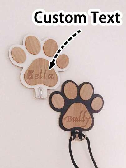 Custom Text Hanging Hooks,Personalized Wooden Shower Curtain Hooks,Customized Footprint Towel Hooks For Bathrooms,Customizable Name Birthday Gifts,Bag Hook,Pet Lovers,Father's Day,Valentine's Day,Portable,Stylish,Cute,Suitable For Bedroom,Living Room,Office,Kitchen,Men,Women,Couples,School,Students Ornamental,Engraved Stylish,Fashion,Colorful,Vintage,Cute,Contracted,Cuties Custom,Unique,Customized,Personalized Pet For Anniversaries,For Birthdays
