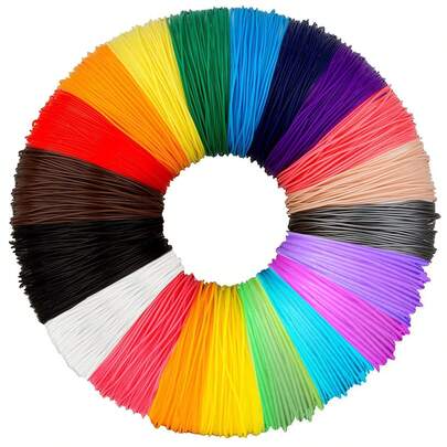 3D Pen PLA Filament Refills, 3D Printing Pen PLA Filament 20 Colors, 3 Meters/5 Meters Per Color - 3D PLA Filament 1.75 Mm, Suitable For SCRIB3D,PIKA3D, MYNT3D, LIHUACHEN, Etc.