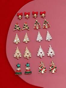5个金属圣诞树钉装饰品 圣诞美甲DIY用品 美甲 - 彩色 - 查看 2