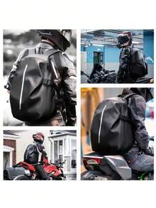 男士摩托车背包, 摩托车头盔包, 全盔背包, 女士骑士包, 防水旅行包, 男士旅行包, 大容量旅行背包, 带头盔收纳的汽车背包, 高品质骑行背包, 大容量摩托车旅行包, 反光条设计, 安全拉链开合, PVC材质 - 男女通用, - 彩色 - 查看 10