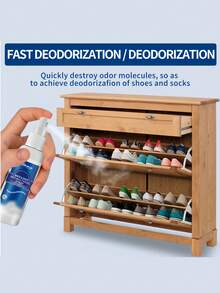 Deodorizing Spray - Instant Deodorizing For Shoes And Socks, Athlete's Foot Spray, Long-Lasting Freshness, Quick Drying, No Staining, For All Feet. Outdoor Natural Shoe Deodorizing Spray And Foot Odor Eliminator - Extra Strength - Eucalyptus Lemongrass Shoe Deodorizing Spray, Deodorant For Smelly Feet, Shoes And Sports Bags