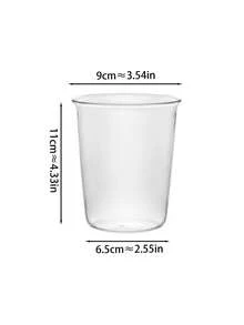 1 pieza Taza de café de estilo minimalista tipo Ins, taza de bebida tipo latte, diseño de cafetería, resistente al calor - transparente - Ver 14