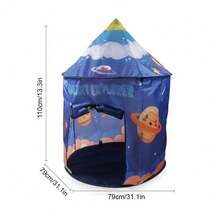 Kids Play Tent - Space-Themed Playhouse With Window, Portable Indoor/Outdoor Playhouse With Easy Setup, Durable Blue & Multicolor Kids Tent For Boys & Girls, Birthday/Christmas/Halloween Gift - Space Exploration Party Decorations Included (No Assembly Required) - Ideal For Imaginative Play & Sleepovers, Kids Indoor Play Tent, Playhouse For Kids Indoor, Outdoor Tent For Kids, Tent For, Playhouse Tent - Space - View 8