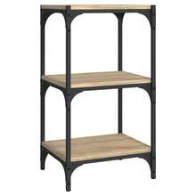 Libreria Larryhot Sonoma Oak 40x33x70,5 cm Legno ingegnerizzato, acciaio, resistente e durevole, facile da montare, stile decorativo, adattA, Per riporre soprammobili, statuette, libri, piccoli oggetti, ecc. - Castano - Visualizzare 2