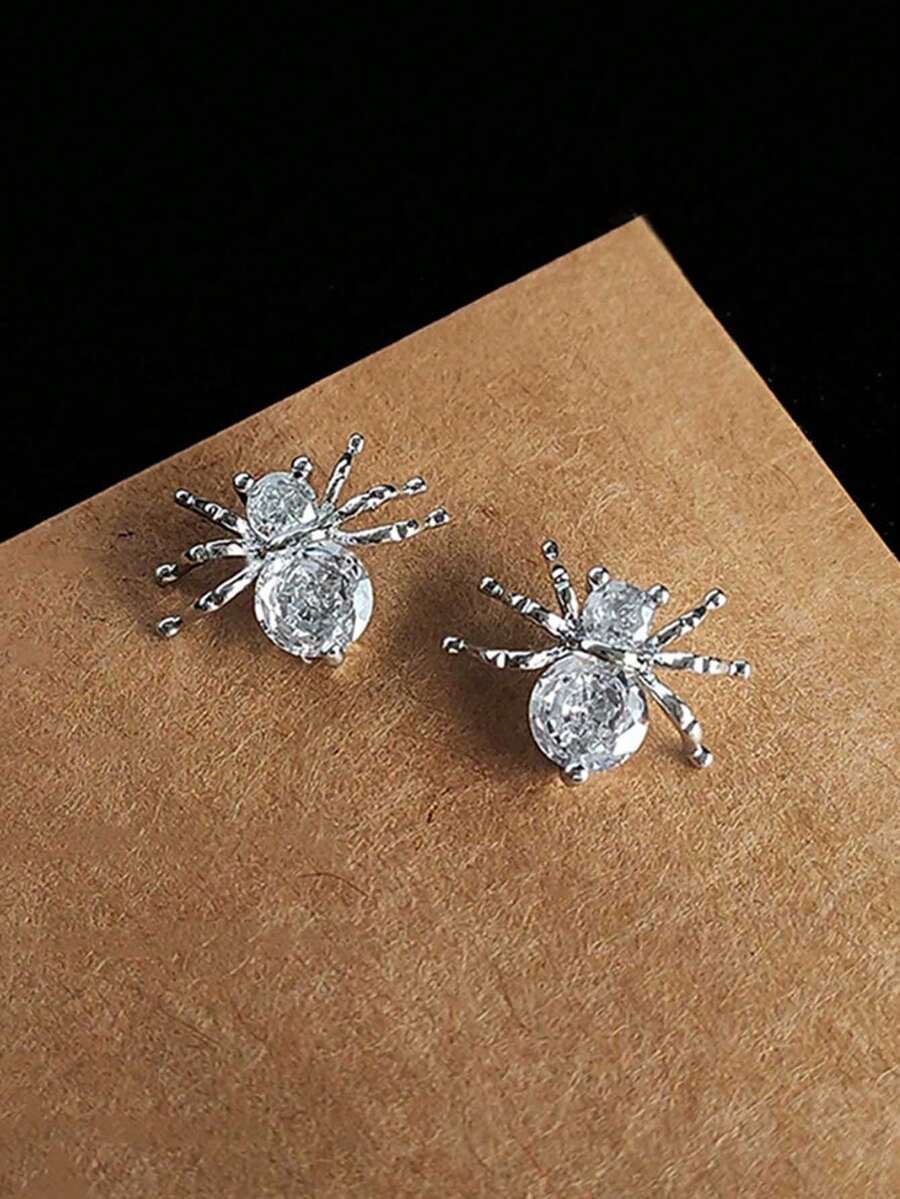 1 Pair Spider Stud Earrings, High-Quality, Suitable For Daily Wear ...