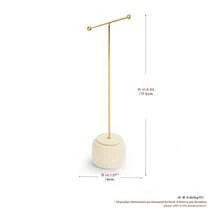 WOODTEN 珠宝展示架，人颈形耳环、戒指、项链展示架，装饰品展示架，展示柜道具，奢华珠宝展示架返校 - 米色 - 查看 21