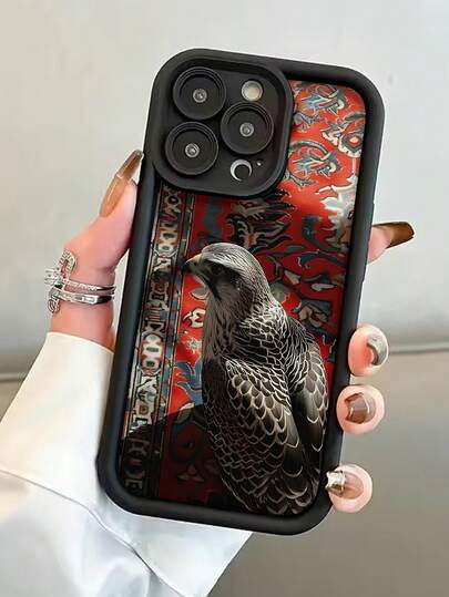 1 件时尚而强大的鹰图案手机壳，触感柔软，时尚保险杠，相机保护，适用于 Apple 17/16/15/14/13/12/11 Pro Max 和 Galaxy S23/S22/S21、A54/A53/A52/A34/A15 系列，是送给同事、朋友、家人、情侣、生日、节日的绝佳礼物