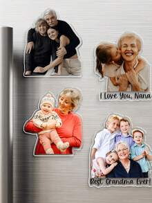 Custom Photo Magnet, Asymmetrical -Shaped Acrylic Fridge Magnets - Warm, Lovely And Special Home Decorations - Photos And Fridge Magnets, Mom And Daughter Photo Magnet Gift, Dog Photo Magnet, Family Photo Magnet Gift, Lovers Gift, Personalized Mother's Day Gift For Mom, Custom Photo Fridge Magnets, Baby Face Fridge Magnet,
