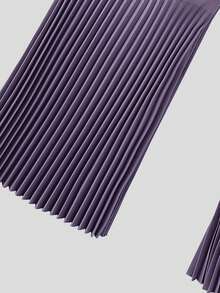 INCERUN Mens Zipper Casual Plain Bottoms Trousers Party Dance Pleated  Flare Long Pants - 紫色 - 查看 8