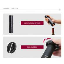 Automatic Electric Wine Opener, Pourer, Aerator And Preserver Combo Set. Includes: Rechargeable Electric Wine Opener, Foil Cutter, Electric Wine Aerator And Dispenser, Wine Stopper, Charging Cable, Manual, Color Box - Multicolor - View 11