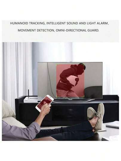 GENAI Home Slimme Camera, 3MP WiFi Indoor Monitor Night Vision, 360° Rotation, Motion Tracking, Ideal Security, Baby Pet Monitoring view 5