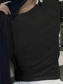 Plus Size Women's Heart Mama  Stretch Polyester And Spandex Blend Casual T-Shirt.