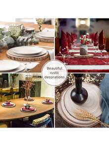 2 Stücke runde natürliche Holzscheiben für Tischmittelstücke / Basteln / Malen / Tischdekoration / Hochzeitsdekoration / DIY Projekte / Weihnachtsdekoration