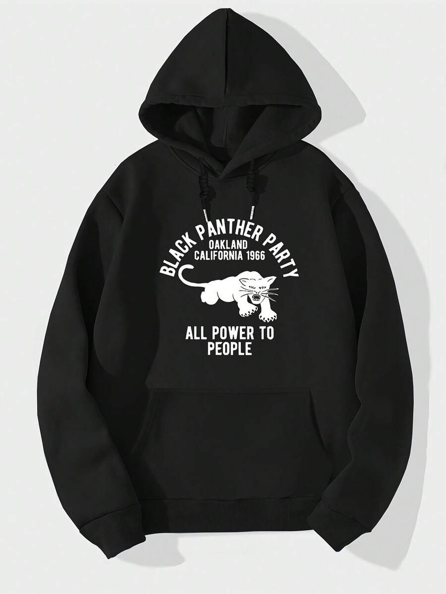 1966 Vintage Panther Party Oakland Hoodie Men's Hoodie, Soft And Breathable Short Sleeve, Perfect For Daily Wear, Outdoor Activities, Travel, And Casual Style, Comfortable All-Day - màu đen - Xem 1