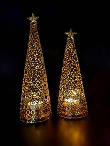 1 pieza Portavelas de Navidad apto para velas de té, adecuado para regalos, festivales, fiestas, hogar y hotel