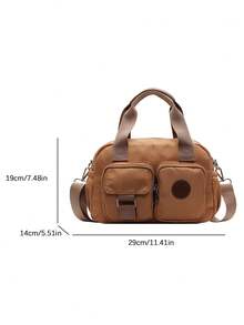 Lässige Mode Damen Handtasche mit großer Kapazität, neue Umhängetasche, minimalistisch elegante Tragetasche, multifunktionale tägliche Schultertasche mit hoher Preis-Leistung und mehreren Taschen, geeignet für Einkaufen und Pendeln - Khaki - Übersicht 6