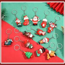 2pcs Christmas Keychain Pendants, Small Gift Christmas Presents, Backpack Decorations, Christmas Gifts, Holiday Gifts(Styles In The Picture Will Be Shipped At Random)(Micro String Color, Dyeing Is A Normal Situation)