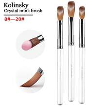 Wholesale Round 100# Kolinsky Acrylic Oval Nail Brush 16/22# Japanese Nail Brush Manicure Brush
