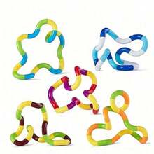 1pcs Tangles Sensory Fidget Toys - Twisting And Stress-Relieving Toys, Suitable Adults, Boys And Girls To Relax, Relieve Anxiety, Reduce Stress, Twist, Chain, And Small Party Gifts,Back To School,School Supplies - 扭圈 - 查看 7